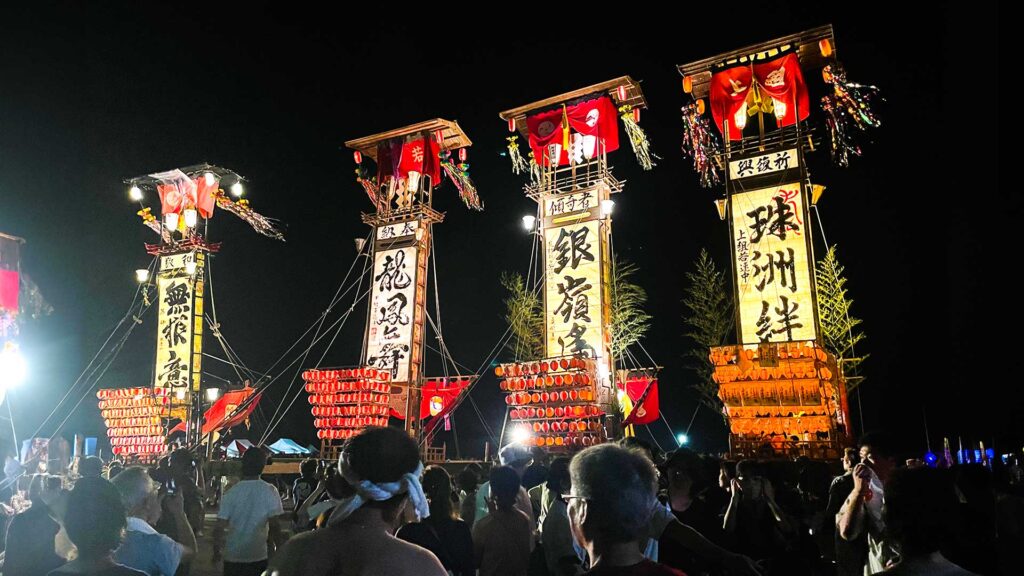 能登半島地震前 宝立七夕キリコ祭り